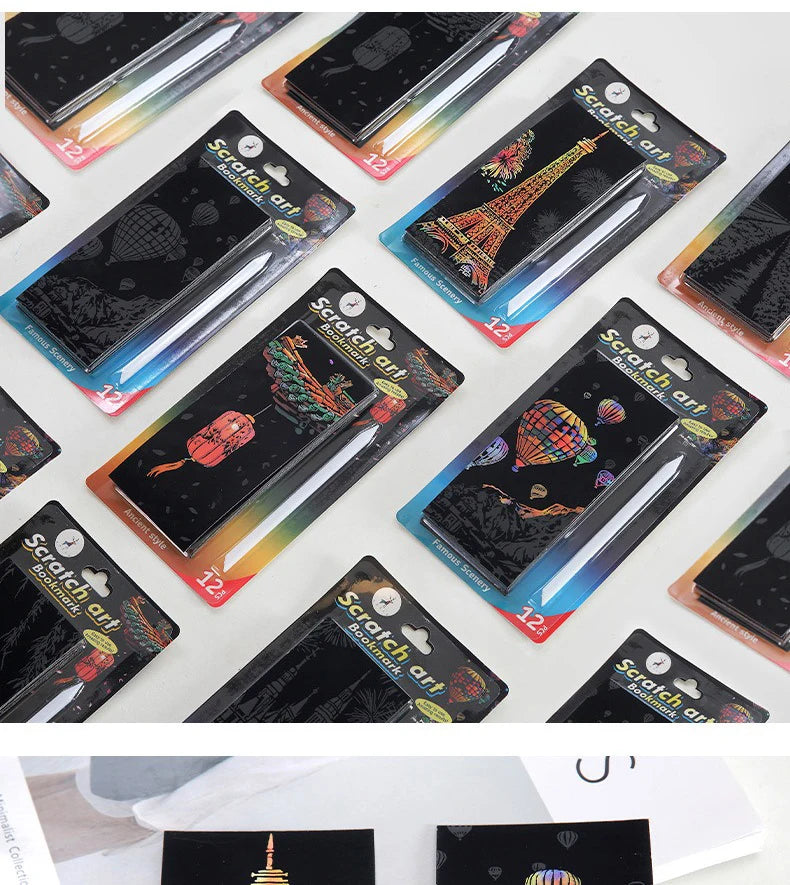 CowLost | product_id-12-piece-diy-scratch-painting-set-featuring-world-famous-architectural-night-scenes |17
