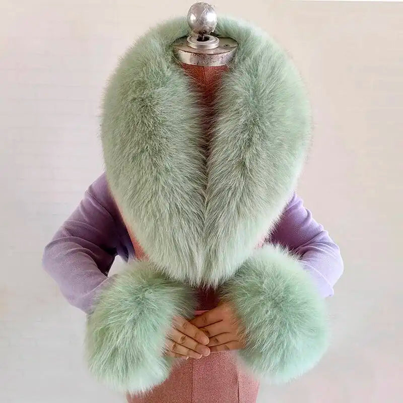 CowLost | winter-natural-fox-fur-scarf-and-cuff-set |38