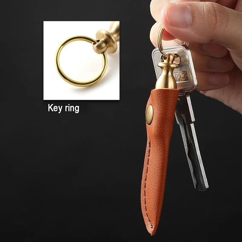 CowLost | activewear-pants-brass-dragon-head-mini-folding-knife-portable-edc-cutter |36