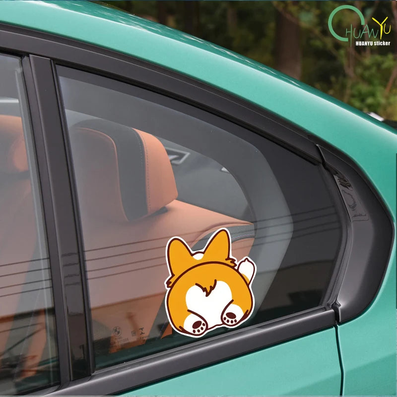 CowLost | car-cartoon-sticker-corgi |6