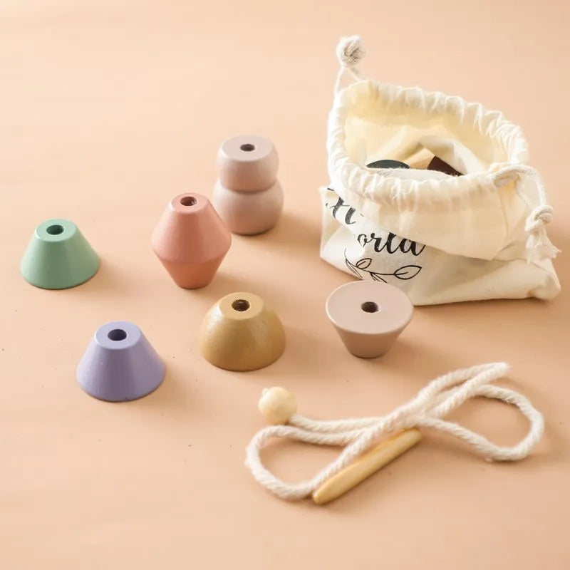 CowLost | baby-transport-accessories-baby-animal-montessori-threading-wooden-educational-toys-blocks |13