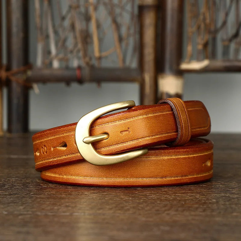 CowLost | 2-4cm-width-copper-buckle-cowskin-genuine-leather-belts-for-women |23