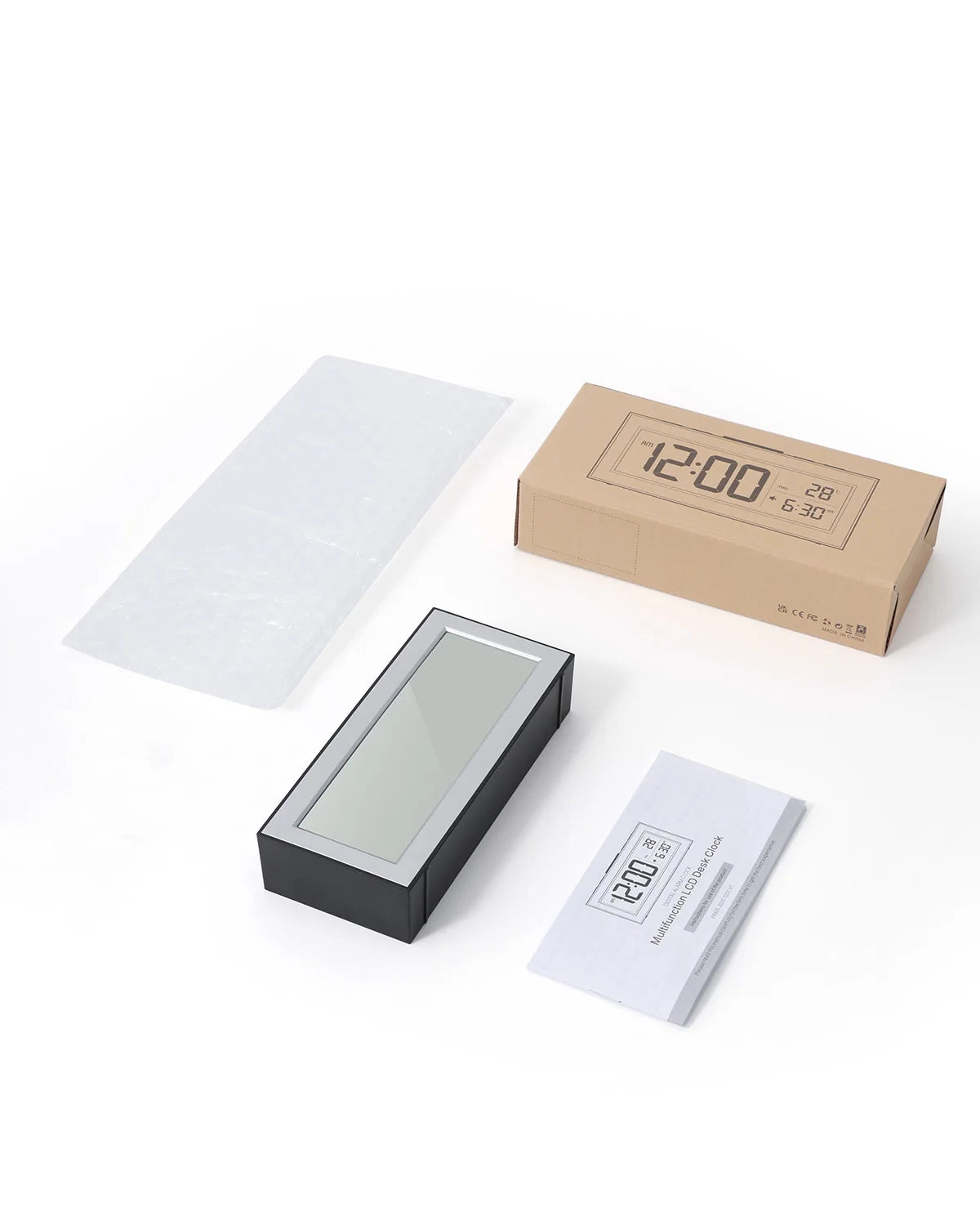 ORIA Digital LCD Alarm Clock Battery Powered with Date for Home Office Travel