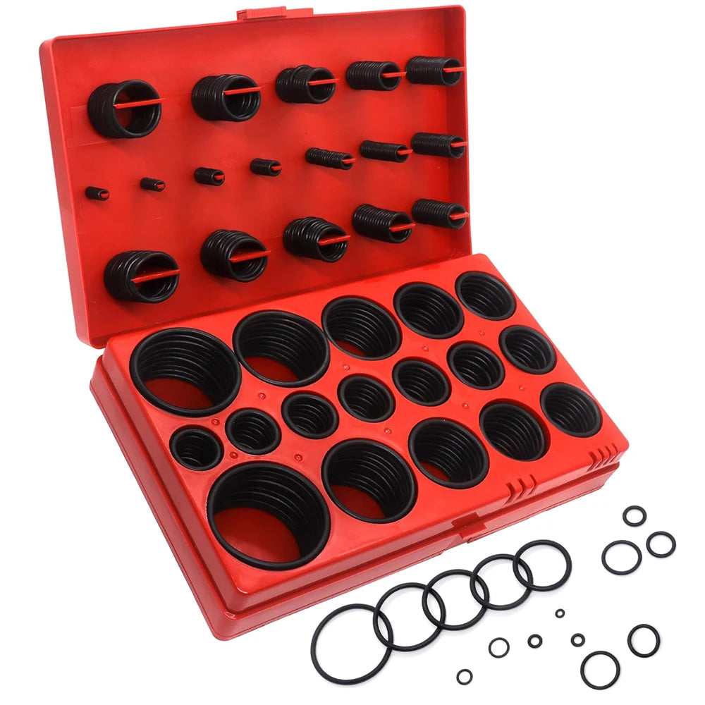 CowLost | 419-225pcs-rubber-o-ring-assortment-kit-buna-n-gasket-sealing-replacement-o-rings-32-metric-sizes-for-plumbing-faucet-repair |1