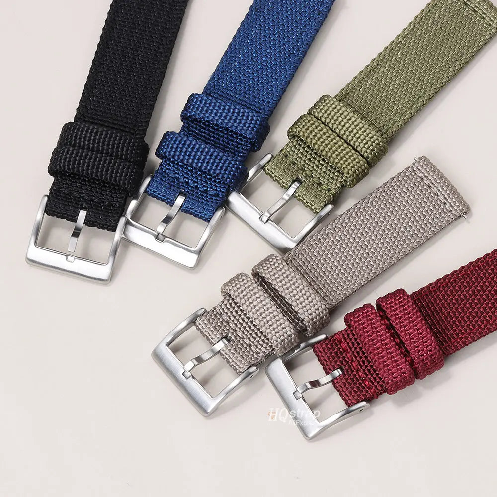 18mm 20mm 22mm Nylon Canvas Quick Release Strap for Samsung Galaxy Watch 4 5 3 Huawei