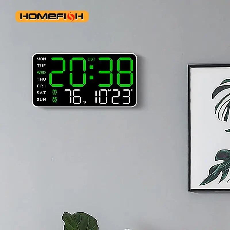 CowLost | giant-intelligent-digital-wall-clock-one-screen-to-control-time-temperature-date-home-technology-pulls-full |6