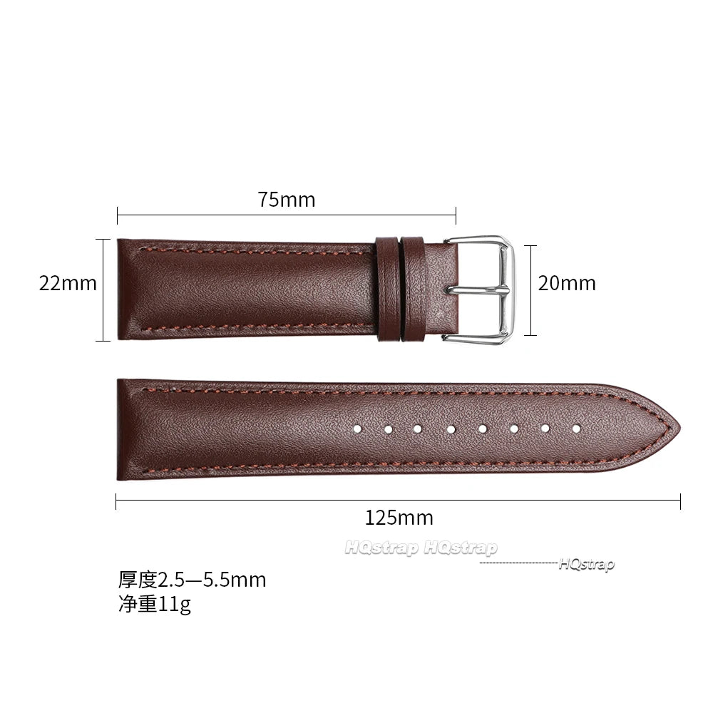 CowLost | product_id-vintage-leather-sport-watch-band-strap-with-stainless-steel-buckle-12-24mm |11