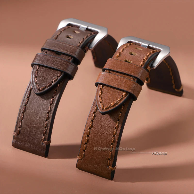 CowLost | watch-bands-product_id-vintage-oil-wax-leather-watch-band-20mm-24mm-handmade-cowhide-strap-for-smartwatch-panerai |3