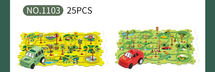 Children's Electric Railroad Speeder DIY Puzzle Car Educational Toy Gift