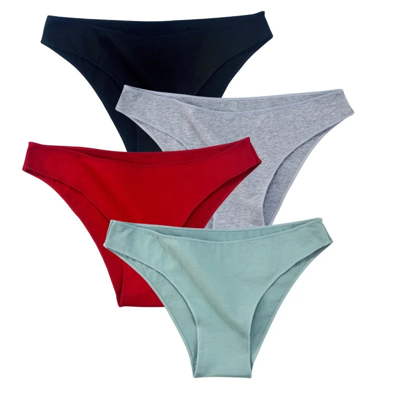 CowLost | product_id-4-pack-women-s-cotton-low-rise-seamless-breathable-briefs-solid-colors |14