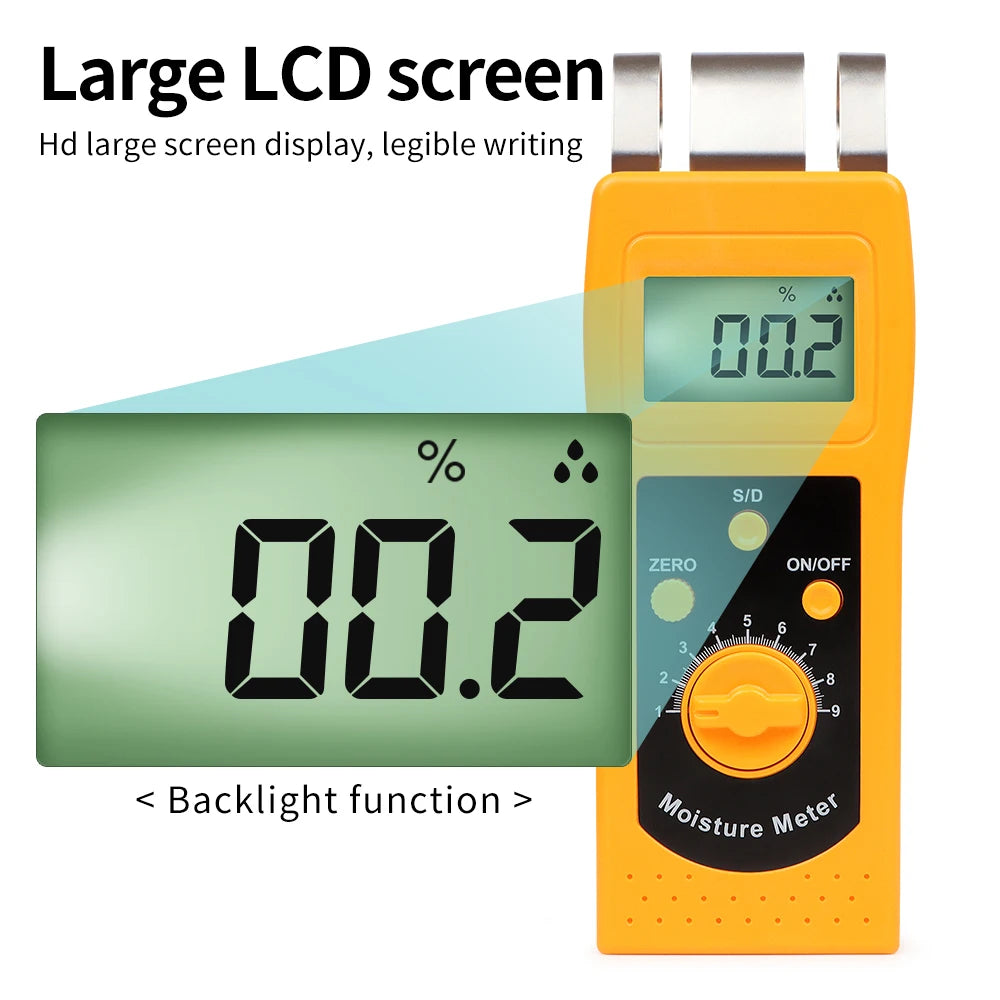 DM200 Portable Digital Multifunctional Moisture Meter for Wood, Paper, Concrete, and Meat