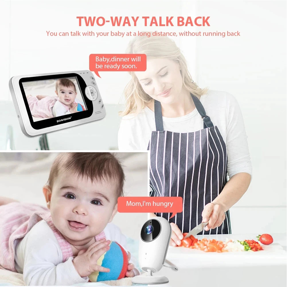 CowLost | 4-3-inch-wireless-video-baby-monitor-sitter-portable-baby-nanny-ir-led-night-vision-intercom-surveillance-security-camera-vb608 |9