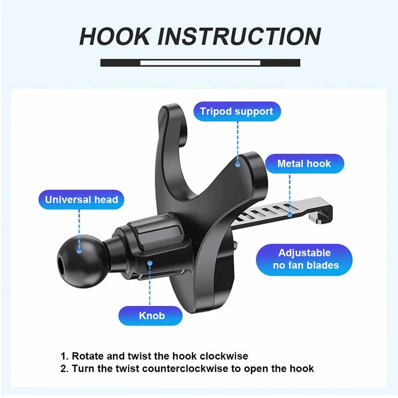 CowLost | mobile-phone-car-mounts-product_id-gravity-car-air-vent-phone-holder-360-rotation-mobile-stand-clip-mount |5