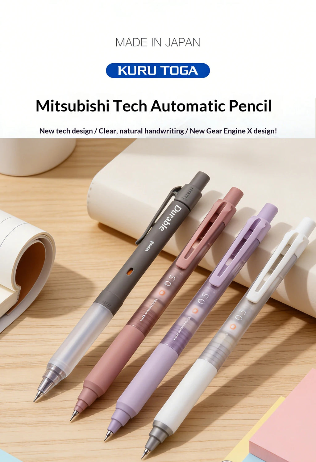 CowLost | product_id-uni-kurutoga-m5-ks-0-5mm-mechanical-pencil-with-auto-rotating-lead-for-stable-writing-and-study |7