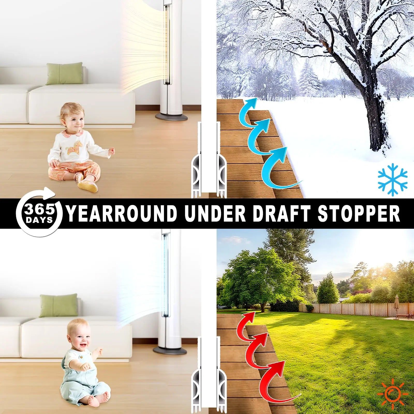 CowLost | 1-2m-door-draft-stopper-sweep-under-door-gap-filler-seal-strip |15