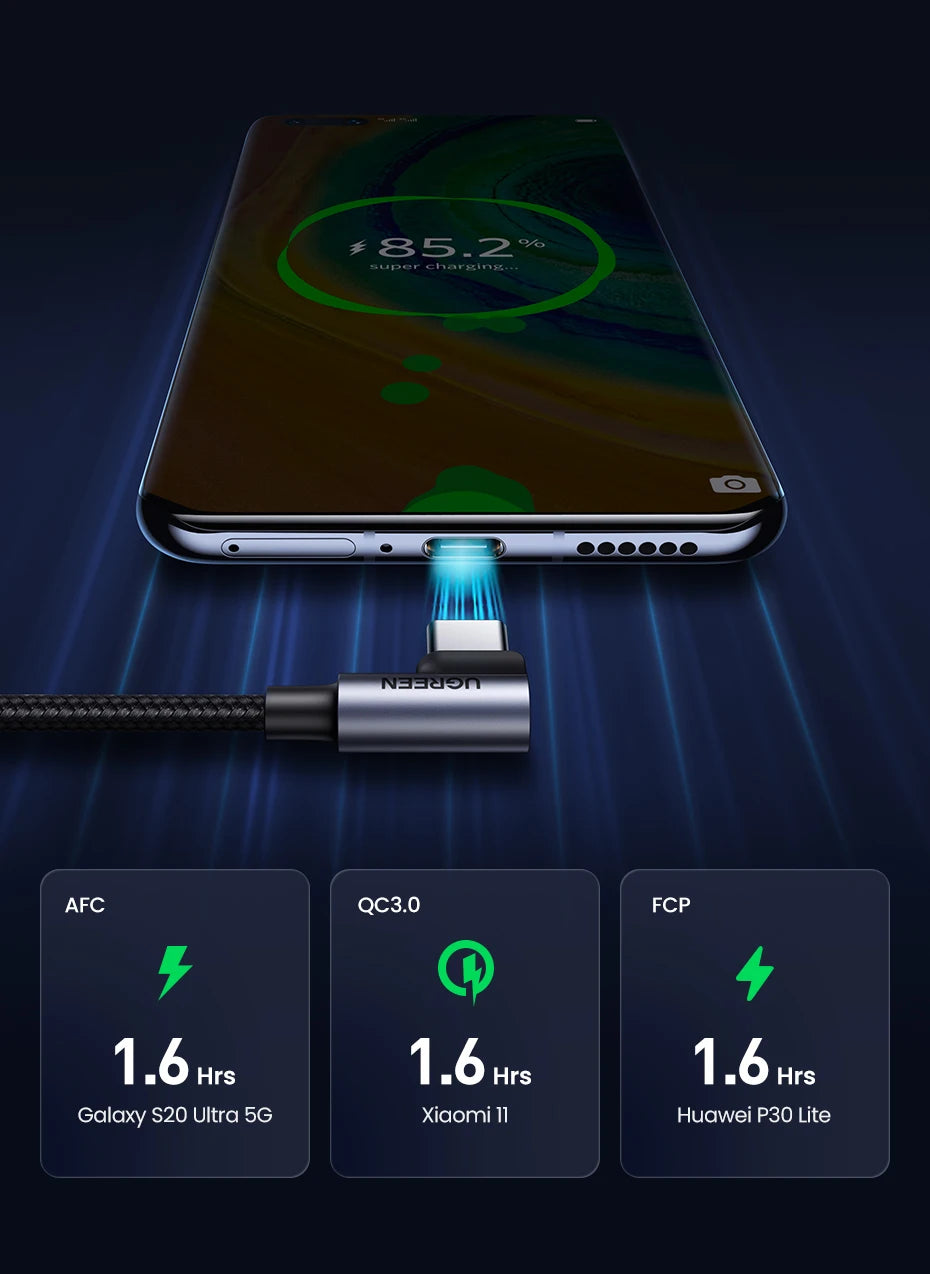 CowLost | ugreen-90-degree-usb-c-cable-nylon-fast-charge-usb-type-c-cable |9