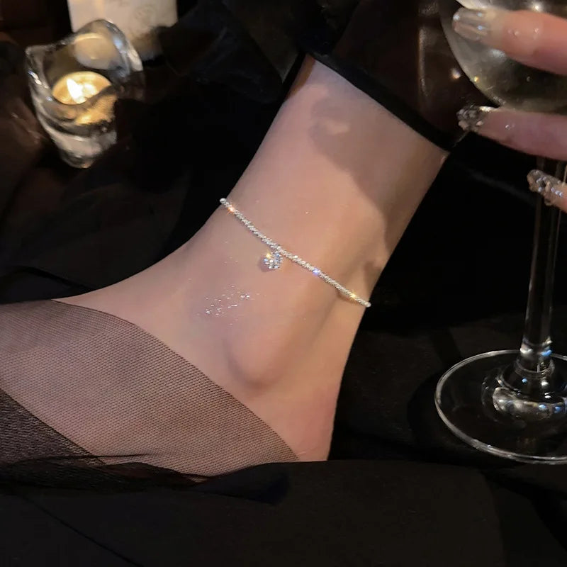 CowLost | handbags-sam-panda-925-sterling-silver-butterfly-zircon-tassel-anklet-for-women |23