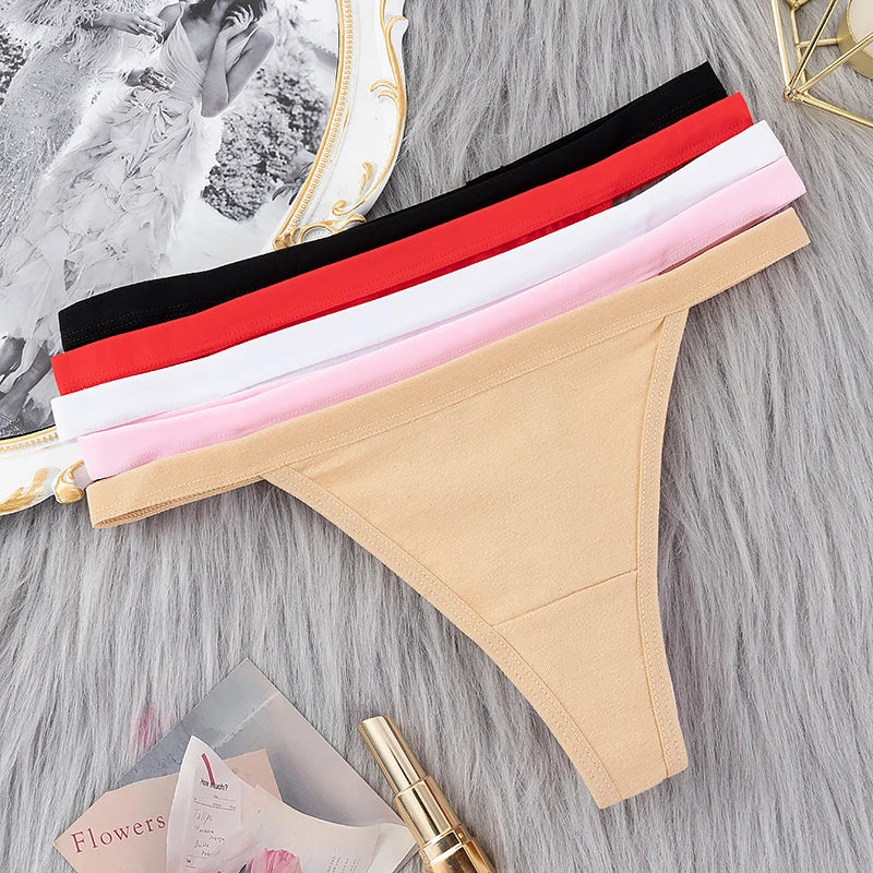 CowLost | wsfsljwdw-sexy-women-cotton-g-string-thongs-low-waist-seamless-panties |9