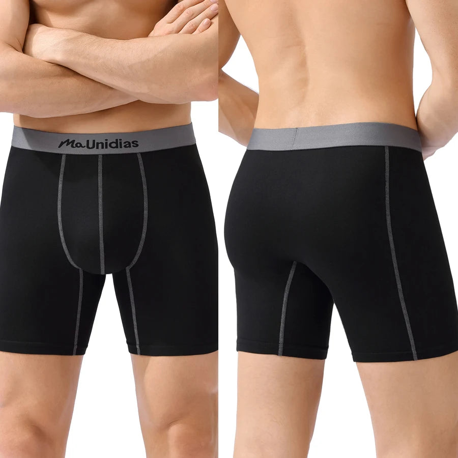 CowLost | activewear-pants-4pcs-mens-boxer-briefs-with-elastic-waistband-skull-print |2