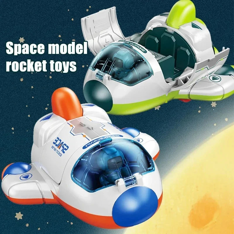 Children's Space Puzzle Toy Car Astronaut Rocket Model Gift for Boys