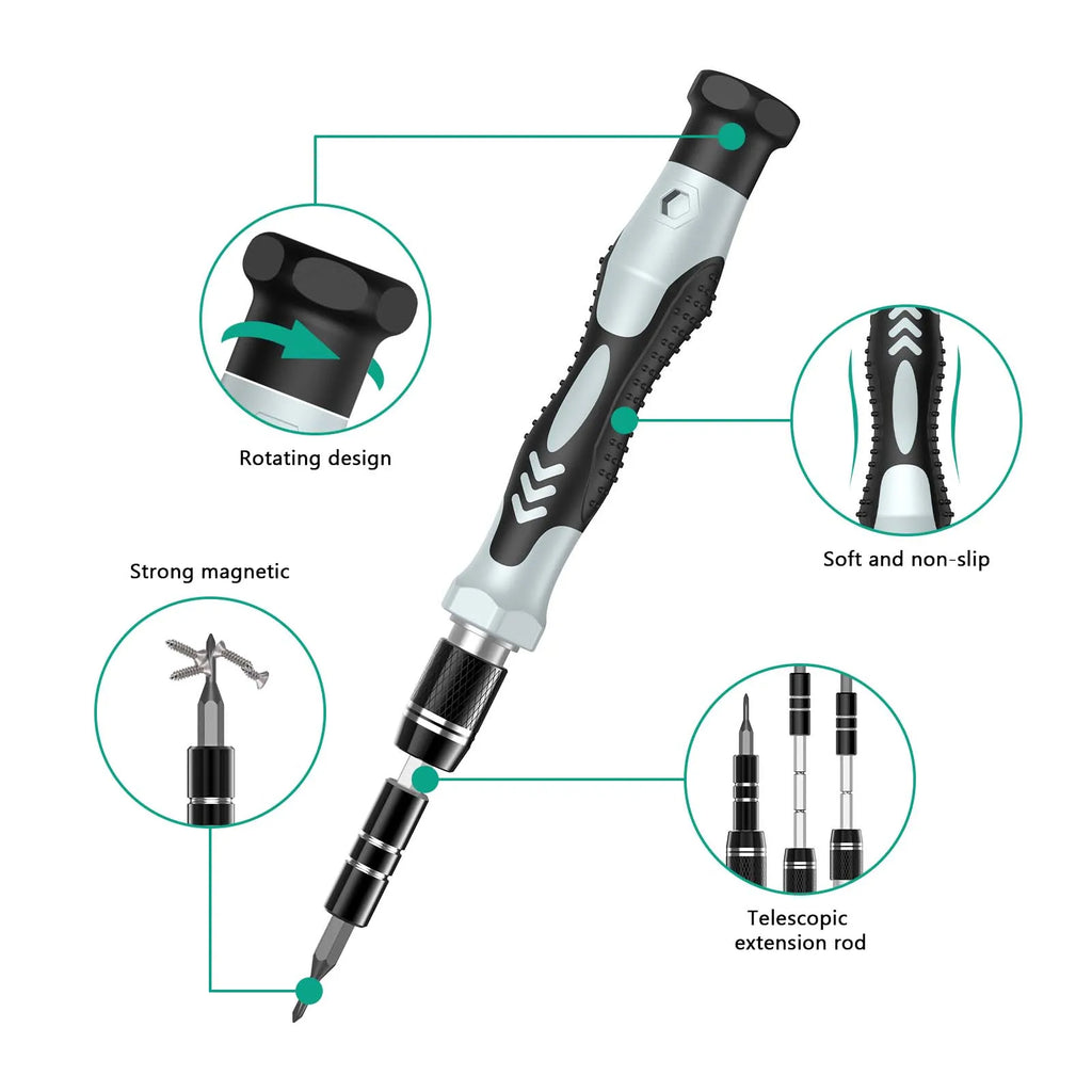 ORIA 132-in-1 Magnetic Precision Screwdriver Set for Electronics Repair Phone Watch