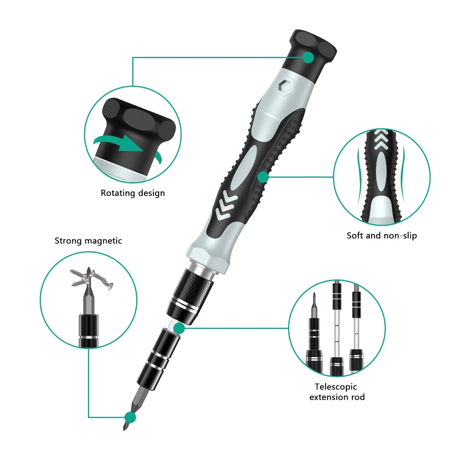 ORIA 132-in-1 Magnetic Precision Screwdriver Set for Electronics Repair Phone Watch