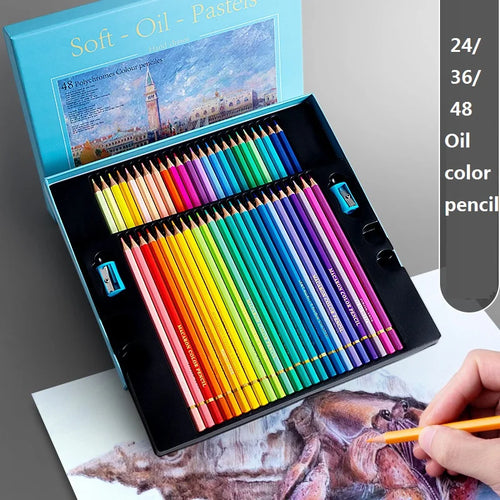 CowLost | 12-24-36-colors-soft-oil-pastel-colored-pencil-set-classic-macaron-morandi-water-soluble-coloring-painting-aesthetic-lapices-1 |1