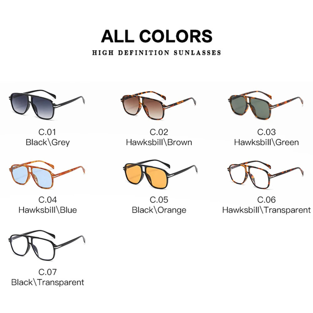 CowLost | earmuffs-vivibee-retro-gradient-brown-aviator-sunglasses-uv400 |6