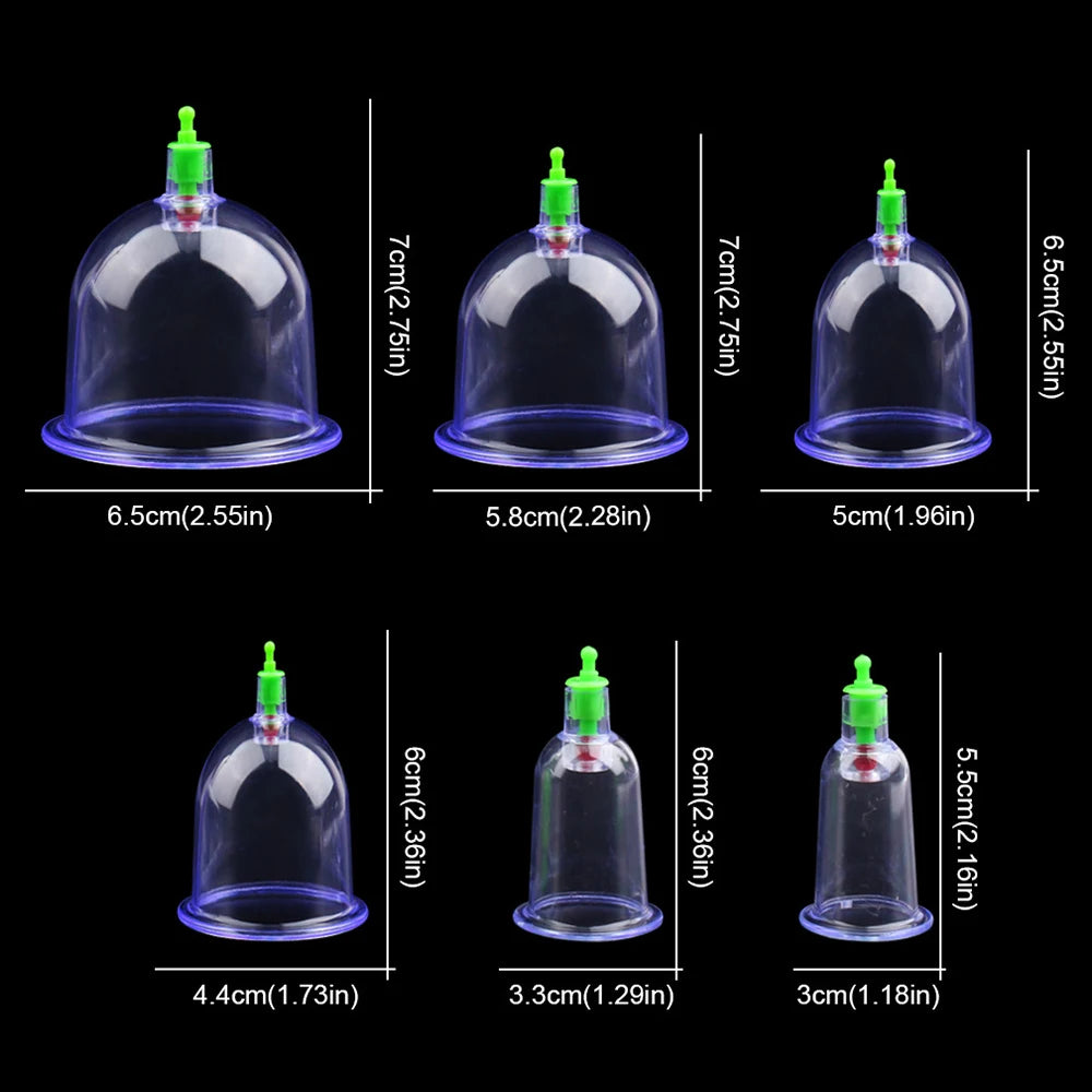 CowLost | 6pcs-vacuum-cupping-sets-with-pumping-gun-suction-cups-back-massage |4