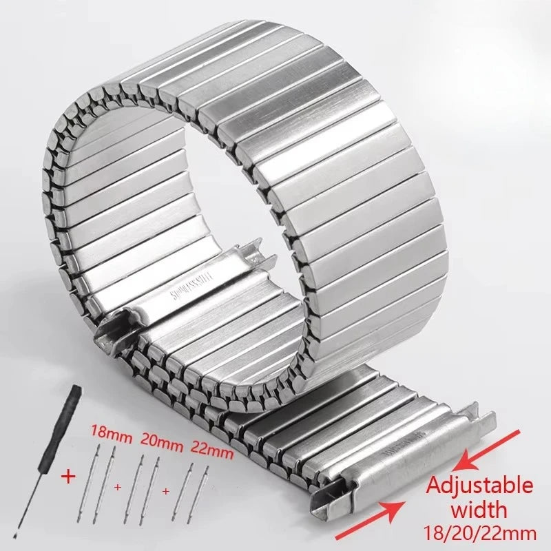 CowLost | product_id-adjustable-elastic-stainless-steel-watch-band-18-20-22mm-with-tool-unisex |2