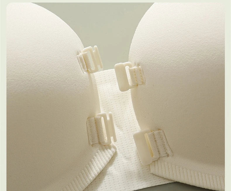 CowLost | product_id-wireless-strapless-front-buckle-push-up-bra-for-women-invisible-anti-slip-small-chest-gathering |8