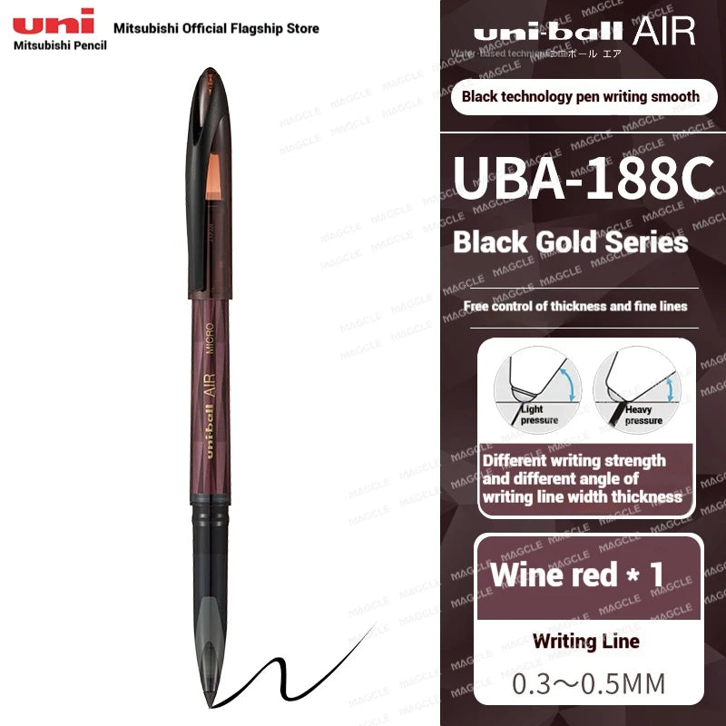 CowLost | product_id-uni-ball-air-uba-188-black-gold-series-gel-pen-quick-dry-high-end-office-pen |22