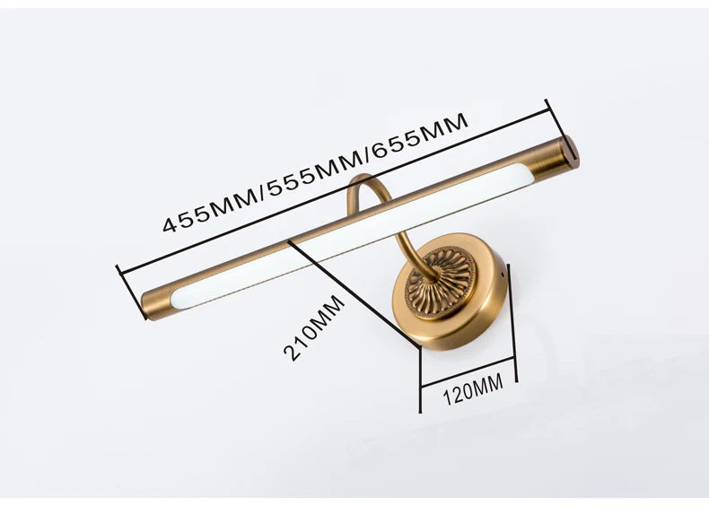 CowLost | product_id-red-bronze-8w-led-bathroom-wall-light-455mm-gold-european-mirror-lamp |7
