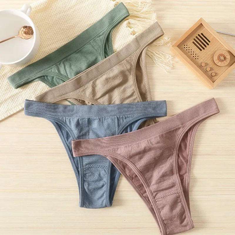 CowLost | product_id-women-seamless-high-leg-solid-sports-thong-panties-m-l |2