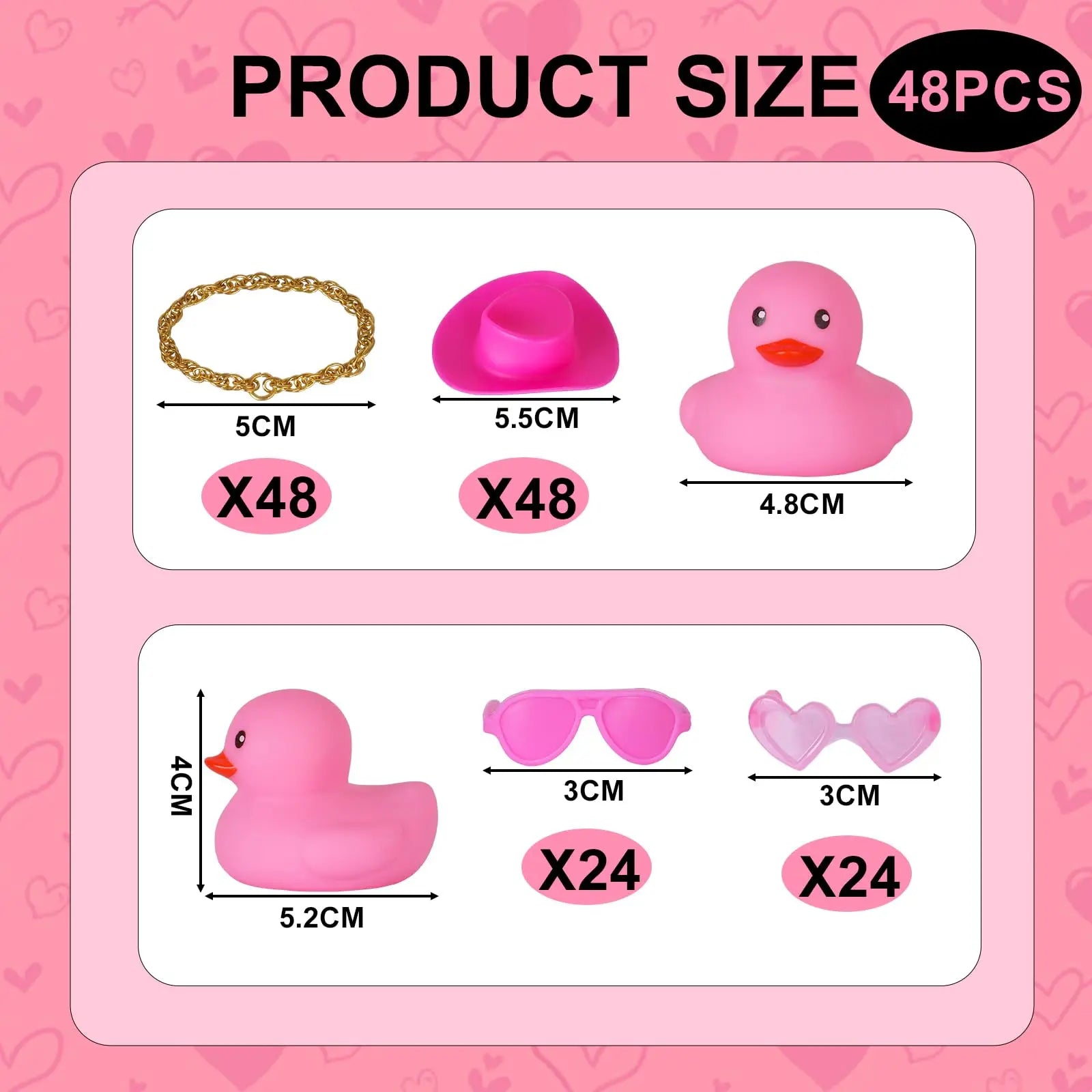 CowLost | product_id-12-24-48pcs-valentine-mini-pink-cowboy-jeep-rubber-ducks-for-party-favors-and-dashboard-decor |2