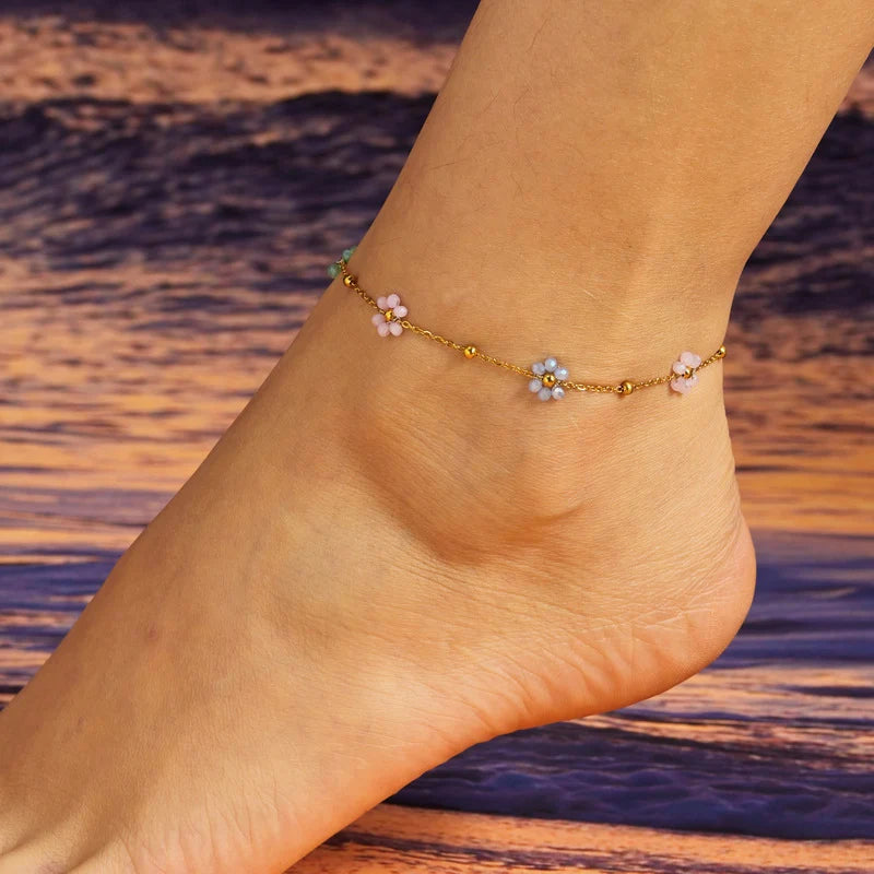 CowLost | charm-red-cherry-anklets-for-women-vintage-boho-zircon-love-heart-flower-foot-leg-ankle-chain-girls-beach-party-jewelry-gifts |2