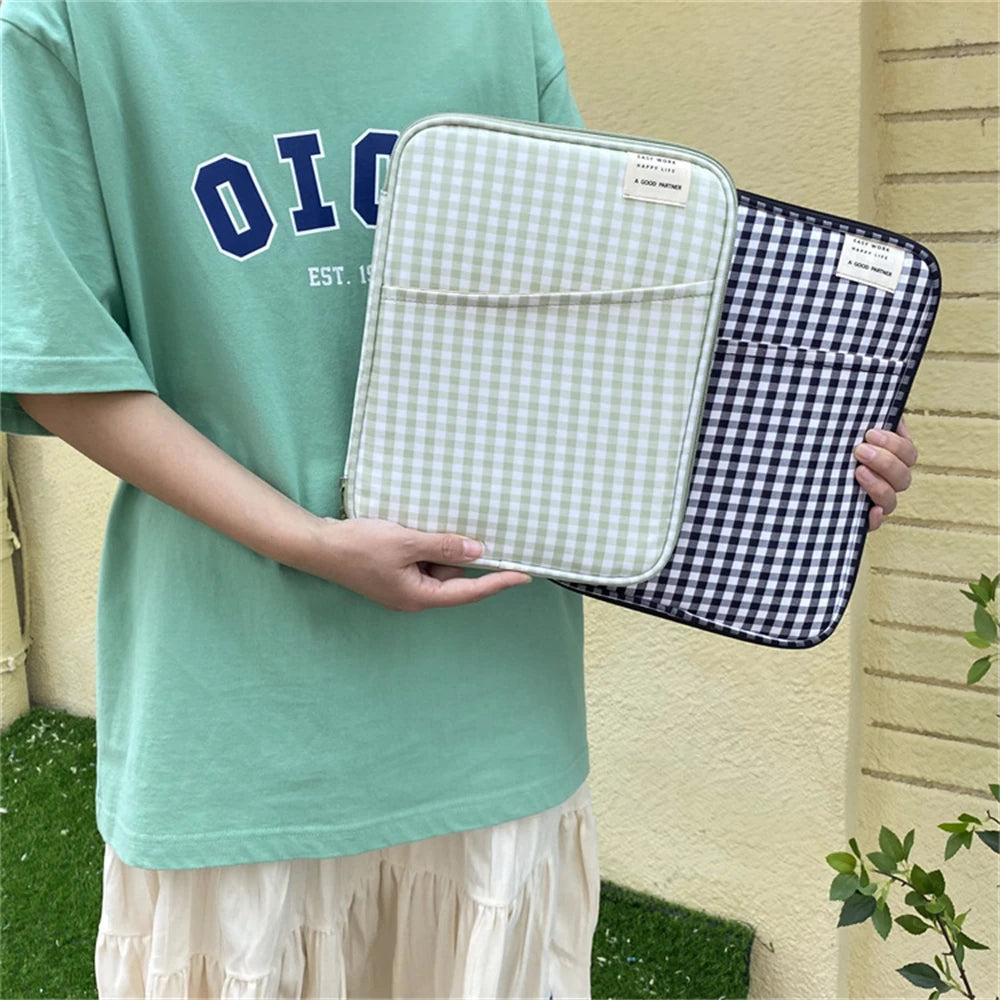 CowLost | grid-cases-tablet-sleeve-bag-7-9-12-9-inch-handbag-for-ipad-pro-samsung-xiaomi |20
