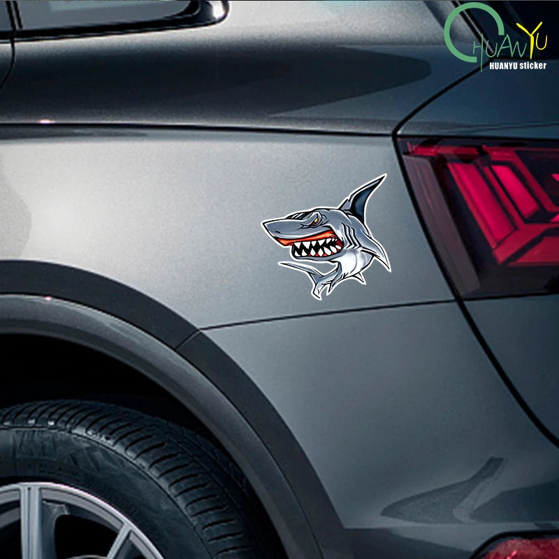 CowLost | funny-shark-colorful-styling-car-sticker |4