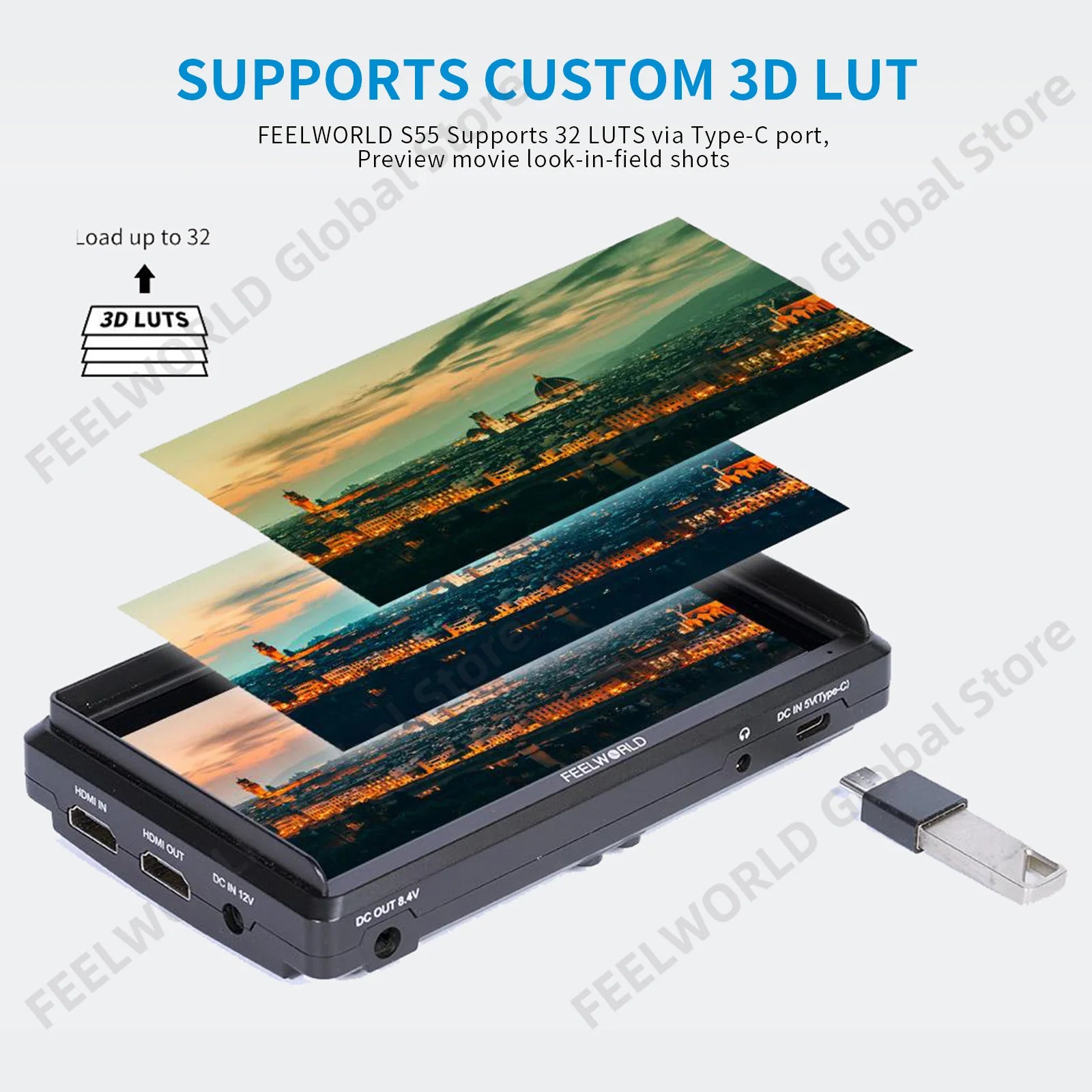 CowLost | 3d-printer-accessories-feelworld-s55-6-5-4k-portable-dslr-camera-field-monitor-hdmi-output |6