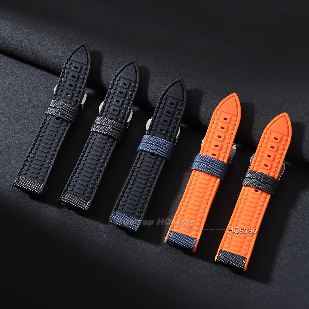 CowLost | 20-22-24mm-carbon-fiber-watch-strap-unisex-silicone-watchband-sport-strap-for-smart-watch-waterproof-butterfly-buckle-bracelets |13