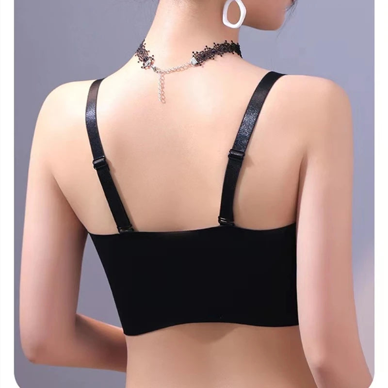 CowLost | product_id-lace-back-wireless-adjustable-seamless-push-up-bra-large-size |2