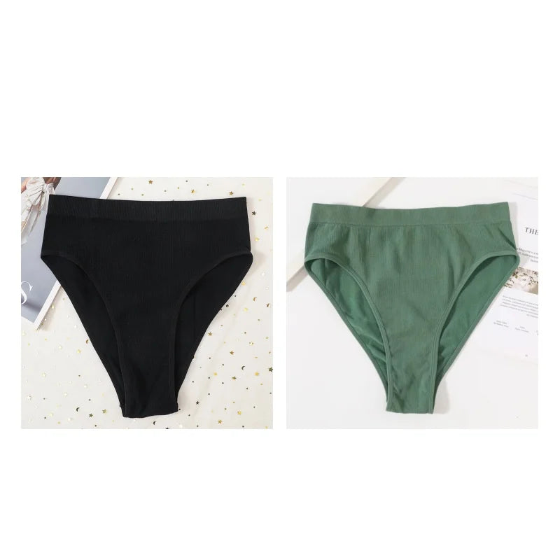 CowLost | product_id-2-pack-seamless-high-waist-womens-briefs-high-leg-solid-panties-s-l |38