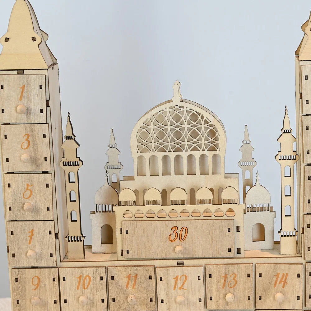 CowLost | ramadan-countdown-calendar-eid-mubarak-wooden-mosque-ornaments |5