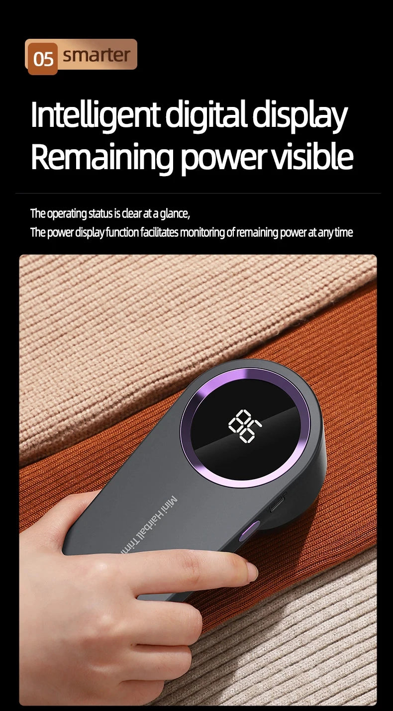 CowLost | product_id-homefish-usb-rechargeable-led-digital-fabric-lint-remover-shaver-for-sweaters |18