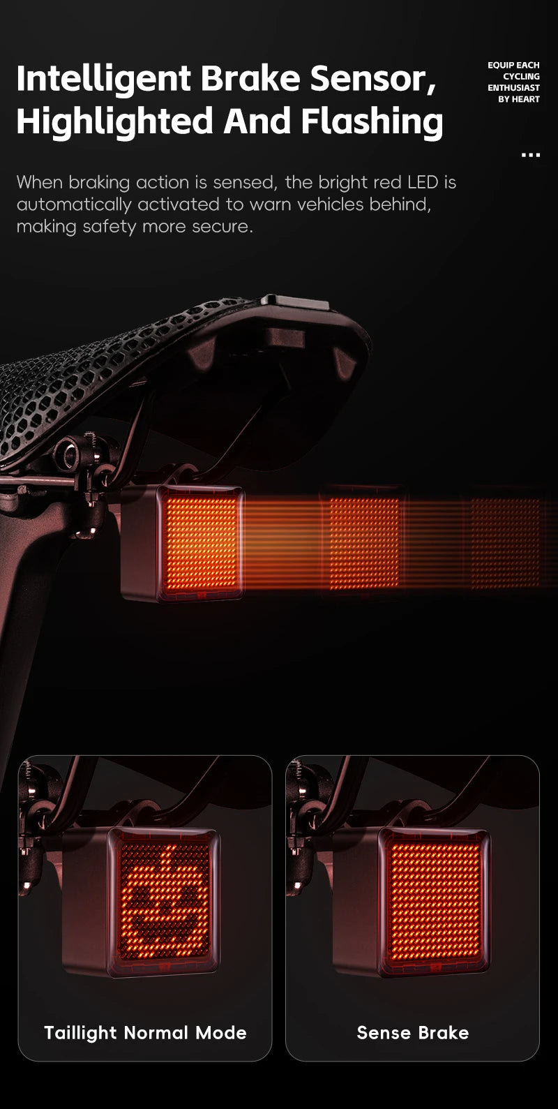 CowLost | sporting-goods-west-biking-diy-pixel-rear-bicycle-taillight-1100mah-long-battery-life |16