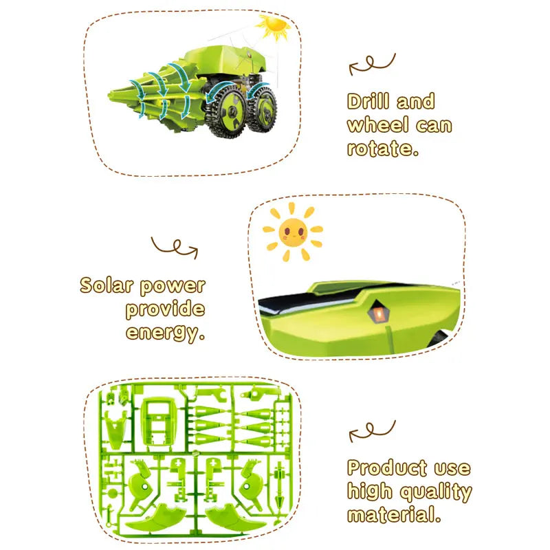 Dinosaur Solar Powered STEM DIY Robot Science Toy Kit for Kids