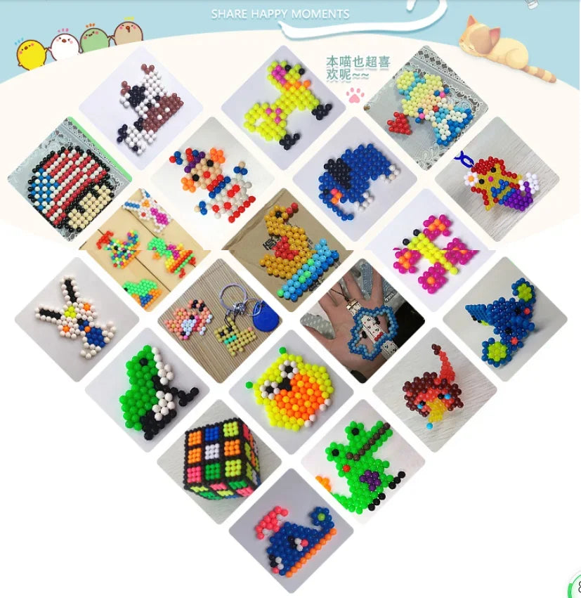 300Pcs 5mm Plastic Water Beads Educational Puzzle Toy for Children