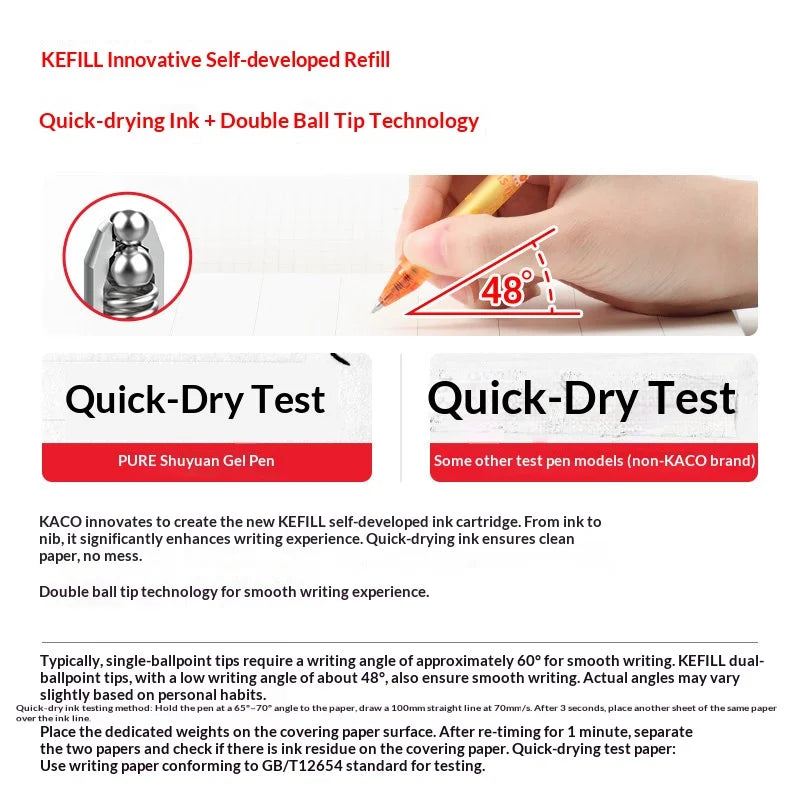 CowLost | product_id-5pcs-kaco-coca-cola-co-branded-gel-pens-0-5mm-quick-dry-ink-ergonomic-grip |5