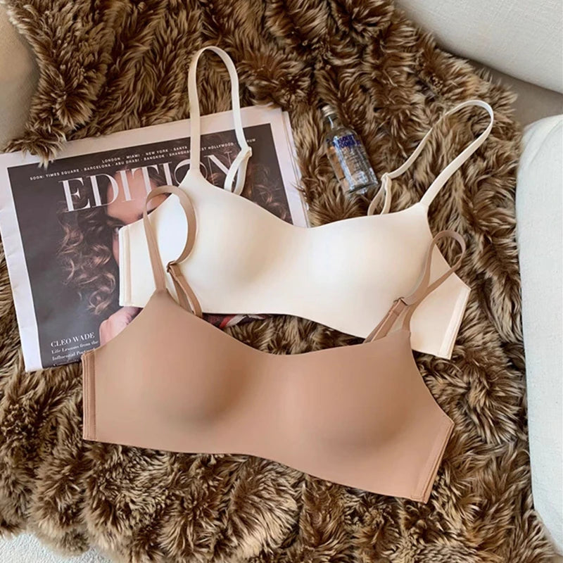 CowLost | thin-one-piece-seamless-underwear-womens-small-breasts-gathered-on-the-collection-side-breasts-no-steel-ring-breathable-bra |3