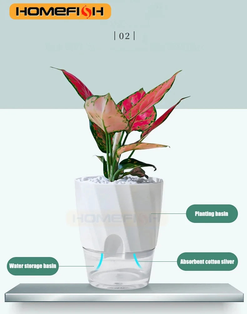 CowLost | product_id-lazy-hydroponic-transparent-double-layer-self-watering-flower-pot |8